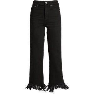 MAJE Pavata Flared Frayed-Hem Stretch-Denim Jeans